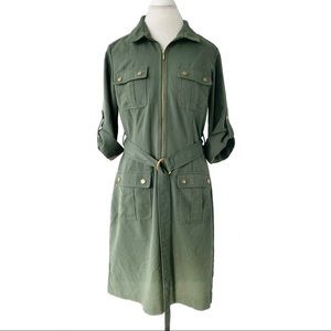 2/$20 - Sharagano | Army green shirt dress